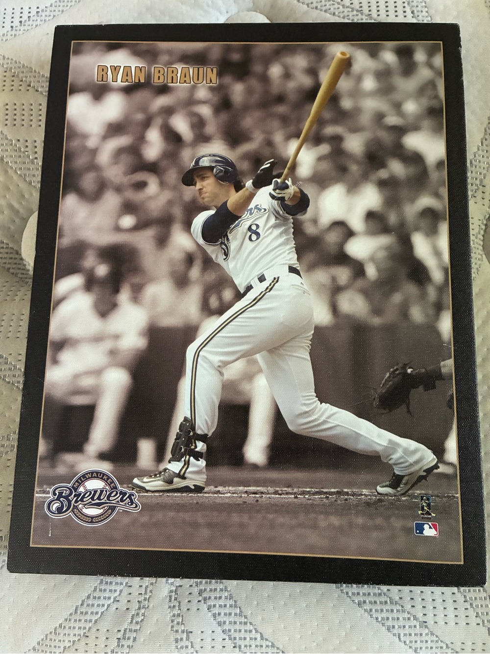 Ryan Braun Milwaukee Brewers 10.5”x13.5” Canvas